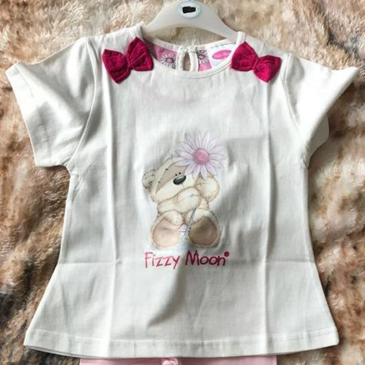 Picture of 14851155- GIRLS T SHIRT SHORT SLEEVE WITH SIDES BOWS- COTTON